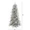 7.5ft. Unlit Flocked Livingston Fir Artificial Christmas Tree with Pine Cones